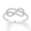 Thumbnail Image 1 of Diamond Infinity Ring 1/4 ct tw Round-cut Sterling Silver