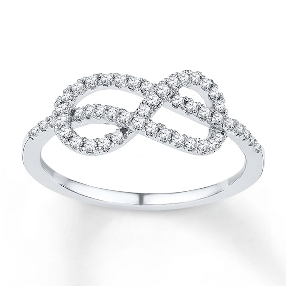Diamond Infinity Ring 1/4 ct tw Round-cut Sterling Silver | Kay