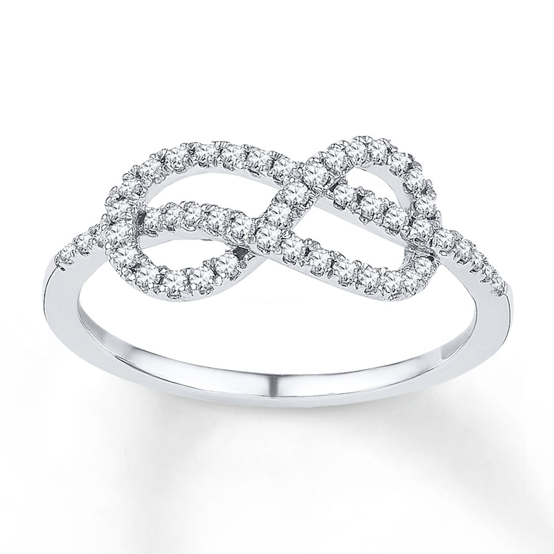 Diamond Infinity Ring 1/4 ct tw Round-cut Sterling Silver