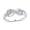 Thumbnail Image 1 of Diamond Infinity Ring 1/10 ct tw Round-Cut Sterling Silver