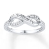 Thumbnail Image 1 of Diamond Infinity Ring 1/5 Carat tw Sterling Silver