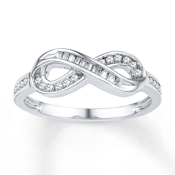 Diamond Infinity Ring 1/5 Carat tw Sterling Silver | Kay