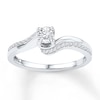 Thumbnail Image 1 of Diamond Bypass Promise Ring 1/6 ct tw 10K White Gold