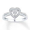 Thumbnail Image 0 of Heart Promise Ring 1/5 ct tw Diamonds Sterling Silver