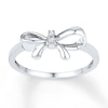 Thumbnail Image 1 of Bow Ring Diamond Accents Sterling Silver
