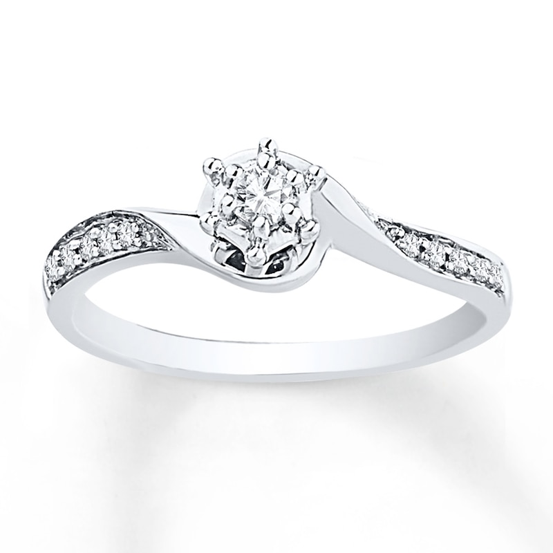 Main Image 1 of Diamond Promise Ring 1/6 ct tw Sterling Silver