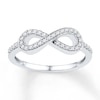 Diamond Infinity Ring 1/5 ct tw Round-cut Sterling Silver