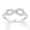 Thumbnail Image 1 of Diamond Infinity Ring 1/5 ct tw Round-cut Sterling Silver