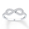 Thumbnail Image 0 of Diamond Infinity Ring 1/5 ct tw Round-cut Sterling Silver