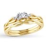 Thumbnail Image 0 of Diamond Bridal Set 1/6 ct tw Round-cut 10K Yellow Gold