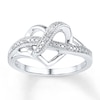 Thumbnail Image 1 of Heart Ring Diamond Accents Sterling Silver