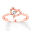 Thumbnail Image 0 of Heart Promise Ring Diamond Accents 10K Rose Gold