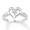 Thumbnail Image 0 of Diamond Heart Ring 1/20 ct tw Round-cut Sterling Silver