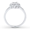 Thumbnail Image 1 of Diamond Heart Ring 1/20 ct tw Round-cut Sterling Silver