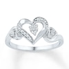 Thumbnail Image 1 of Diamond Heart Ring 1/20 ct tw Round Sterling Silver