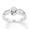 Thumbnail Image 1 of Diamond Swirl Promise Ring 1/8 ct tw Sterling Silver