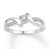 Thumbnail Image 1 of Diamond Wraparound Promise Ring 1/10 ct tw 10K White Gold
