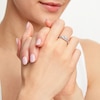 Thumbnail Image 2 of Diamond Cushion Halo Promise Ring 1/6 ct tw Sterling Silver