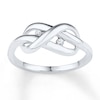 Thumbnail Image 0 of Infinity Knot Ring 1/20 ct tw Diamonds Sterling Silver