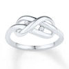 Thumbnail Image 1 of Infinity Knot Ring 1/20 ct tw Diamonds Sterling Silver