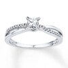 Thumbnail Image 1 of Diamond Crossover Promise Ring 1/4 ct tw 10K White Gold
