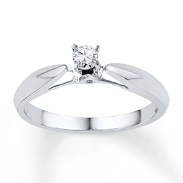 Round-Cut Diamond Solitaire Promise Ring 1/8 ct tw Sterling Silver