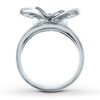 Thumbnail Image 1 of Butterfly Ring Diamond Accents Sterling Silver