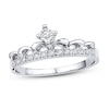 Thumbnail Image 1 of Crown Ring 1/10 ct tw Diamonds 10K White Gold