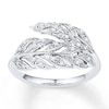 Thumbnail Image 1 of Leaf Ring 1/10 ct tw Diamonds Sterling Silver