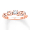 Thumbnail Image 1 of Diamond Scroll Promise Ring 1/10 ct tw 10K Rose Gold