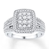 Thumbnail Image 1 of Diamond Ring 1/2 ct tw Round-cut 10K White Gold