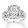 Thumbnail Image 0 of Diamond Ring 1/2 ct tw Round-cut 10K White Gold