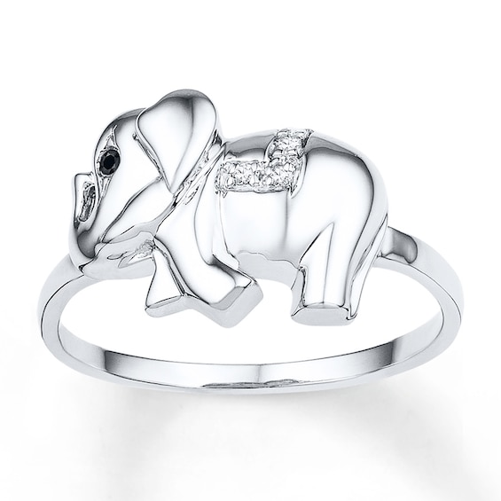 Details about   White Gold Finish Elephant Safari Sterling Silver Ring Size 3-13