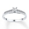 Thumbnail Image 1 of Princess-Cut Diamond Promise Ring 1/5 ct tw 10K White Gold