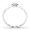 Diamond Floral Ring 1/20 Carat Round-cut 14K White Gold