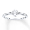 Thumbnail Image 1 of Diamond Flower Promise Ring 1/4 ct tw 14K White Gold