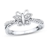 Thumbnail Image 0 of Diamond Butterfly Ring 1/10 ct tw Round-cut Sterling Silver