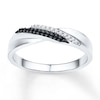 Thumbnail Image 1 of Black Diamond Ring 1/10 ct tw Round-cut Sterling Silver