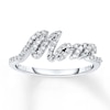 Thumbnail Image 0 of Diamond Mom Ring 1/4 ct tw Round-cut 10K White Gold