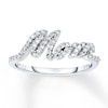 Thumbnail Image 1 of Diamond Mom Ring 1/4 ct tw Round-cut 10K White Gold