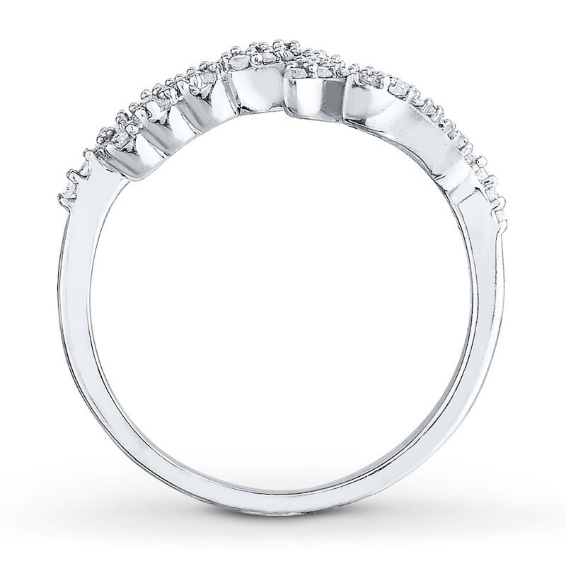 Main Image 2 of Diamond Mom Ring 1/4 ct tw Round-cut 10K White Gold