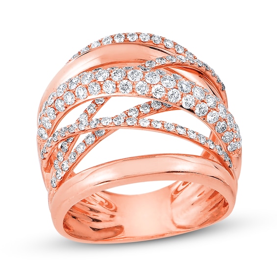 Diamond Ring 1-1/2 ct tw Round-cut 14K Rose Gold