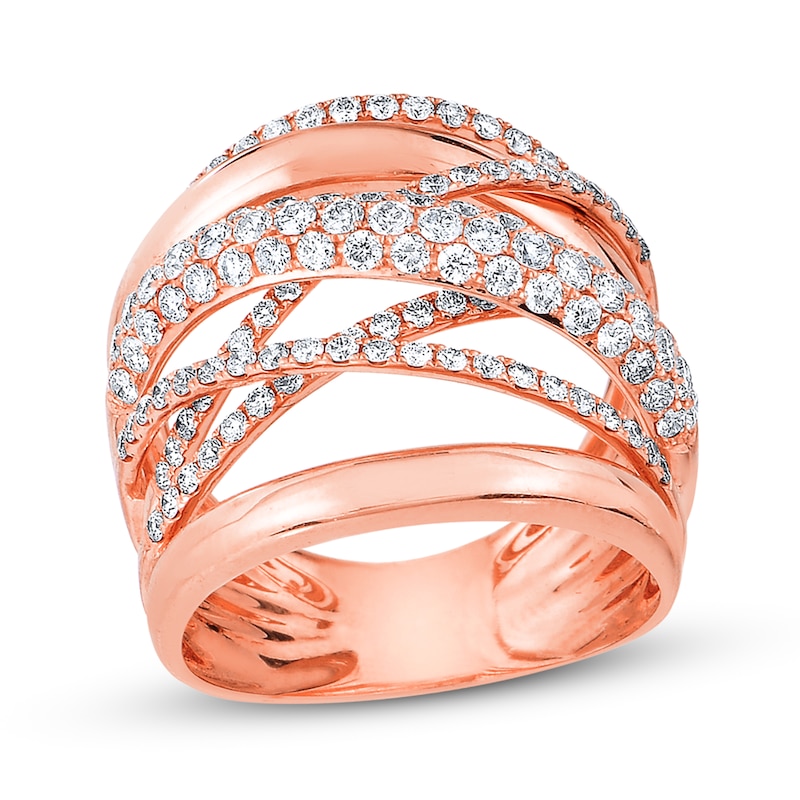 Main Image 1 of Diamond Ring 1-1/2 ct tw Round-cut 14K Rose Gold