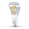 Thumbnail Image 3 of Now + Forever Diamond Ring 5/8 ct tw Princess/Round 14K Two-Tone Gold