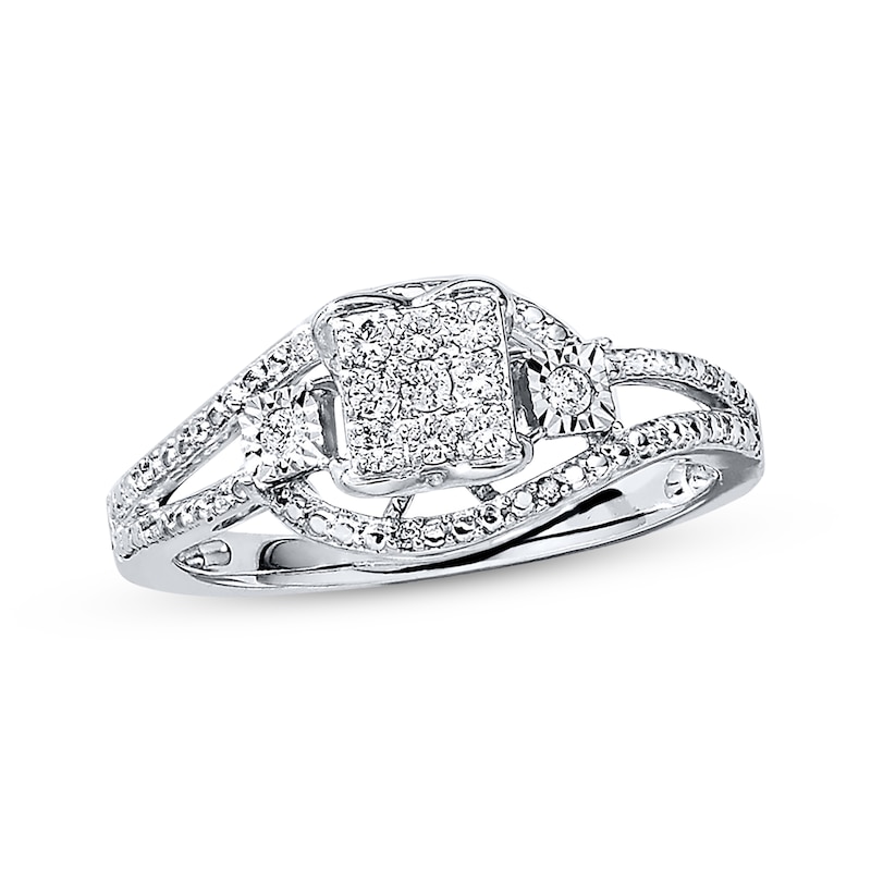 Diamond Ring 1/5 carat tw 10K White Gold