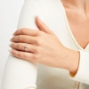 Thumbnail Image 2 of Diamond Bypass Promise Ring 1/10 ct tw Sterling Silver & 10K Rose Gold