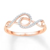 Thumbnail Image 0 of Double Infinity Ring 1/10 ct tw Diamonds 10K Rose Gold