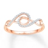 Thumbnail Image 1 of Double Infinity Ring 1/10 ct tw Diamonds 10K Rose Gold