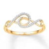Thumbnail Image 1 of Double Infinity Ring 1/10 ct tw Diamonds 10K Yellow Gold