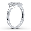 Thumbnail Image 3 of Diamond Infinity & Heart Promise Ring 1/10 ct tw Sterling Silver